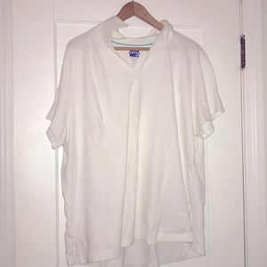 White polo collar shirt